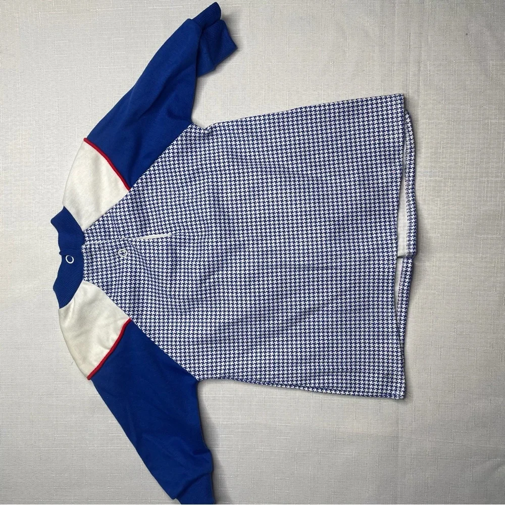 Healthtex Blue and White Dress with Red airplane Accents size 6-9 months
